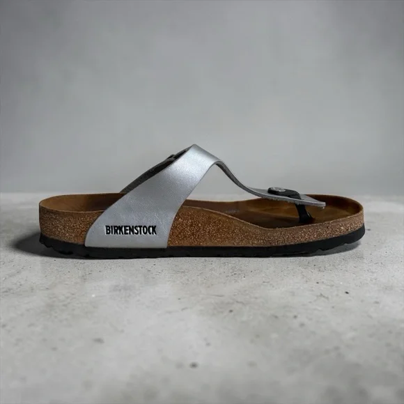 Birkenstock Silver Women’s Toe-Post Sandals! Size 9 / 9.5 / 40 (EUR) - Picture 6 of 12